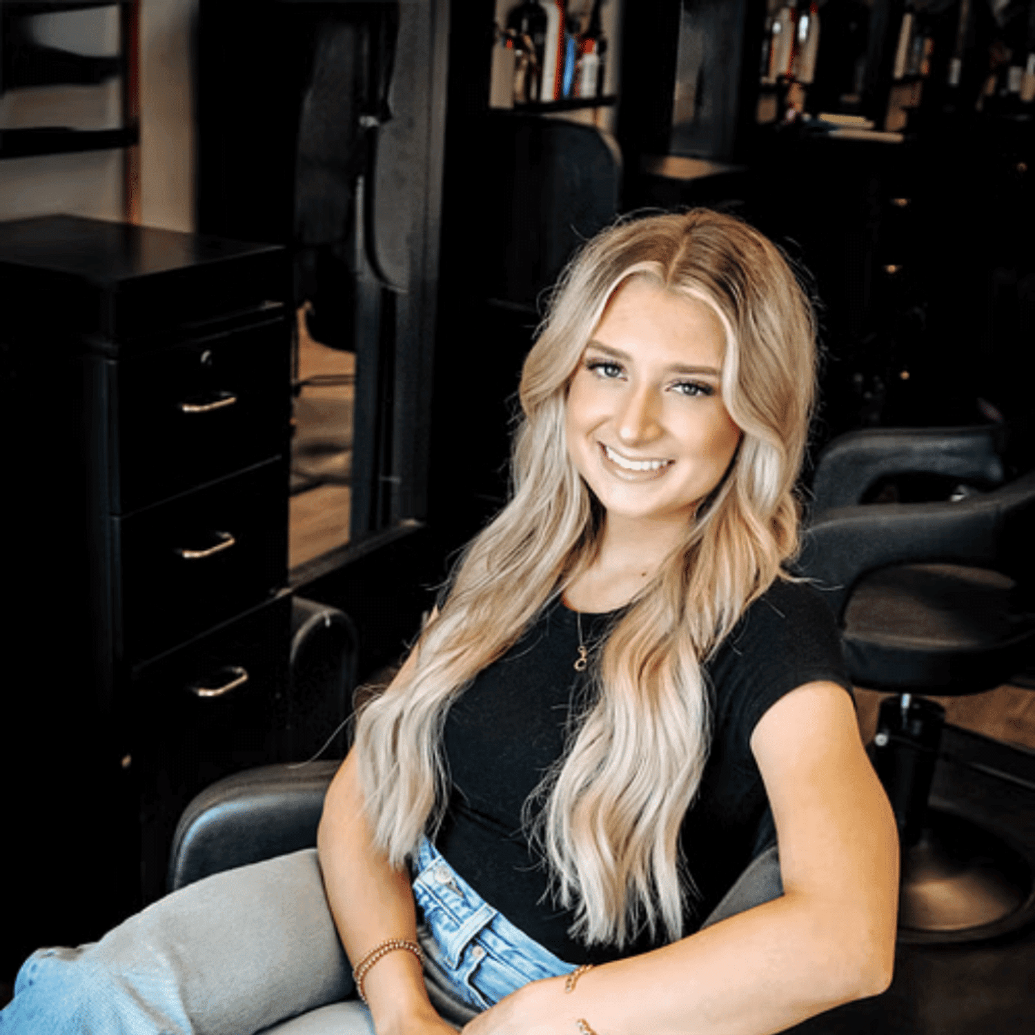 Portrait of Alissa, a professional stylist at D & S Styling, showcasing their expertise and style.